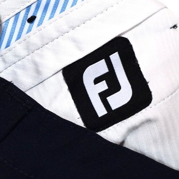 FootJoy Mens Size 38 Flat Front Stretch Golfing Golf Chino Shorts Navy - Picture 9 of 9